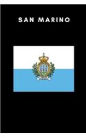 San Marino: Country Flag A5 Notebook to write in with 120 pages