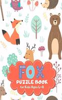 Fox Puzzle Book for Kids Ages 4-8: Christmas Theme A Fun Kid Workbook Game for Learning, Coloring, Mazes, Sudoku and More! Best Holiday and Birthday Gift Idea