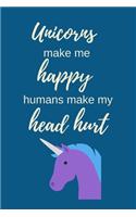 Unicorns Make Me Happy. Humans Make My Head Hurt