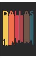 Dallas Skyline Notebook - Dallas Gift - Vintage Dallas Pride Journal - Skyline Diary for Friends And Family From Dallas