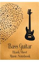 Bass Guitar Blank Sheet Music Notebook: Musician Composer Gift. Pretty Music Manuscript Paper For Writing And Note Taking / Composition Books Gifts For Musicians.(120 Blank Sheet Music Pag