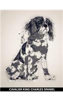 Cavalier King Charles Spaniel: Notebook with Alternate Lined and Blank Pages for Writing & Drawing(24 Dog Novelty Art Journal)