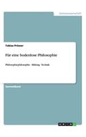 Für eine bodenlose Philosophie