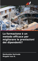 formazione è un metodo efficace per migliorare le prestazioni dei dipendenti?
