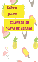 libro para colorear de playa de verano: Verano libro de Colorear, Viaje de Verano, 40pagini