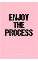 Inspirational Journal: Dot Grid Gift Idea - Enjoy The Process Inspirational Quote Journal - Pink Dotted Diary, Planner, Gratitude, Writing, Travel, Goal, Bullet Notebook -