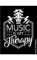 Guitar Tab Notebook - Music Is My Therapy