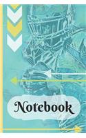Notebook: Football Themed Gift - Lined Notebook, 130 pages, 6 x 9