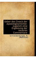 Ueber Den Zweck Der Apostelgeschichte