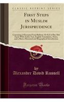 First Steps in Muslim Jurisprudence: Consisting of Excerpts from Bādūrat-Al-Sa'd of Ibn Abū Zayd; With Arabic Text, English Translation, Notes, and a Short, Historical and Biographical Introduction (Classic Reprint)