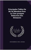 Principales Tables De Mr De Mendoza Pour La Très-prompte Réduction Des Distances