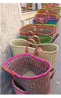 Colorful Straw Shopping Baskets Journal: 150 Page Lined Notebook/Diary