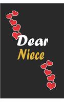 Dear Niece: Notebook Gift For Family Members: Lined Notebook / Journal Gift, 120 Pages, 6x9, Soft Cover, Matte Finish