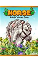 Horses Adult Coloring Book