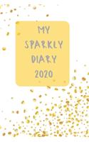 My sparkly 2020 diary - 2020 diary week to view - Monthly and weekly to do - Week by week journal/planner approx A5 size - 1 50 pages (white and gold glitter cover)