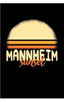 Mannheim Sunset: NOTIZBUCH I RECHENHEFT Für Schulanfänger, Studenten, Schüler, Backpacker, Reisende, Traveler A5 (6x9 inch) 120 Seiten kariert! I Monatsplaner I Jour