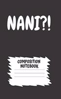 Anime Composition Notebook: Best Japanese Blank Wide Ruled Lined Exercise Kawaii Textbook for Elementary Middle or High School Teen Students to Note Taking Journaling and Creat
