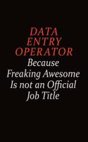Data Entry Operator Because Freaking Awesome Is Not An Official job Title