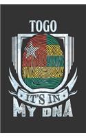 Togo It's In My DNA: Togolese Thumbprint Flag Diary Planner Notebook Journal 6x9 Personalized Customized Gift For Patriotic Togolese With there Heritage And Roots From T