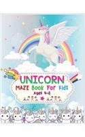 Unicorn Maze Book For Kids Ages 4-8
