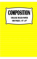 Composition College Ruled Paper Notebook
