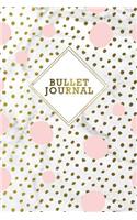 Bullet Journal: Marble + Gold Trendy Journal - 120-Page 1/4 Inch Dot Grid Notebook- 6 X 9 Marble & Gold Perfect Bound Softcover