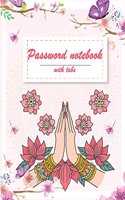 Password notebook with tabs: Beauty Pink Floral, Modern Password Keeper, Vault, Notebook and Online Organizer, Password Log Book with Tabs Alphabetized, 120 pages 8.5" x 11"