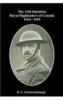 13th Battalion Royal Highlanders of Canada 1914-1919