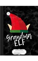Grandma Elf Christmas Composition Notebook