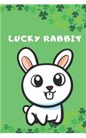 Lucky Rabbit: 6x9 Unique Diary - 100 Blank Lined Pages - Shamrock and Luck Inspired Green Composition Book