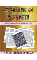 Libro de colorear inspirador (Letras de un alfabeto inventado)
