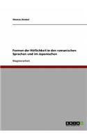 Formen der Höflichkeit in den romanischen Sprachen und im Japanischen