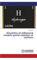 Simulation of millisecond catalytic partial oxidation of methane