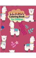 llama coloring book for children: llama Coloring Book for Girls
