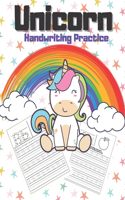 Unicorn Handwriting Practice: Letter Tracing Books for Kids Ages 3-5, Handwriting Workbook for Pre K, (Alphabet Tracing) - 100 Pages 8.5x11