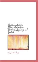 Classroom Lecture Notes, Automotive Starting, Lighting and Ignition