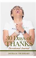 30 Days of Thanks - Devotional Journal