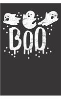 Notebook 6x9 120 Pages: College Ruled Halloween Ghost Boo Funny