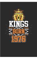 Kings Are Born In 1976: Small Lined Notebook (6 X 9 -120 Pages) for Birthday Gift Idea for Women and Men