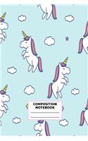 Composition Notebook: Unicorn Journal for Girls, Teen and Women Cute Matte Cover Design with Blank Lined Interior College Ruled (Great as Party Favors, Gifts, Diary, Jour