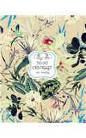To-Do Checklist: Large To-Do List Notebook with Checkboxes for Daily Tasks and Staying Organized Soft Flower Pallet on Peach