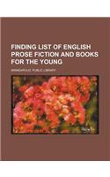 Finding List of English Prose Fiction and Books for the Young: (English)