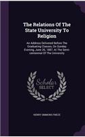 Relations Of The State University To Religion