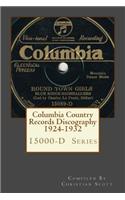 Columbia Country Records Discography 1924-1932