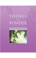 Things to Ponder: (English)