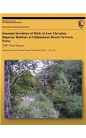Seasonal Inventory of Birds in Low Elevation Riparian Habitats at Chihuahuan Desert Network Park