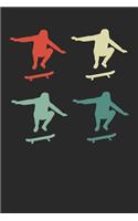 Notebook: Skateboarder 6x9 Dot Grid 120 Pages