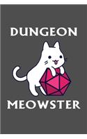 Dungeon Meowster DnD Notebook Journal 100 Lined Pages matte.