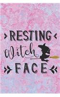 Resting Witch Face: Funny Witch Notebook Journal Diary to write in - hex lady