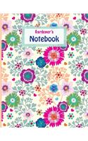 Gardener's Notebook -Cream Background With Bright Flowers Pattern